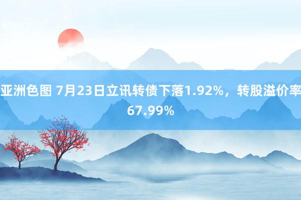 亚洲色图 7月23日立讯转债下落1.92%，转股溢价率67.99%