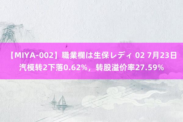 【MIYA-002】職業欄は生保レディ 02 7月23日汽模转2下落0.62%，转股溢价率27.59%