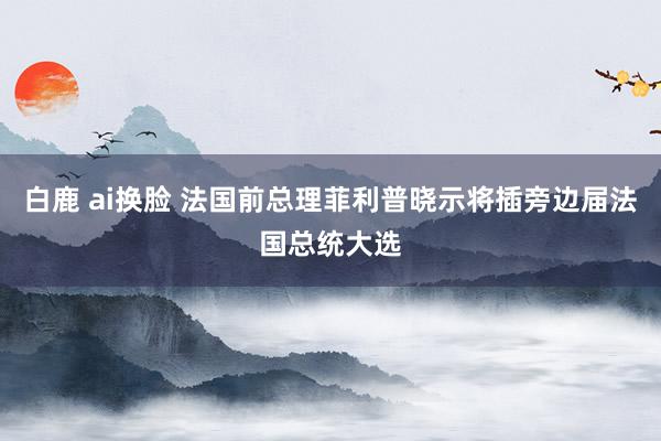 白鹿 ai换脸 法国前总理菲利普晓示将插旁边届法国总统大选