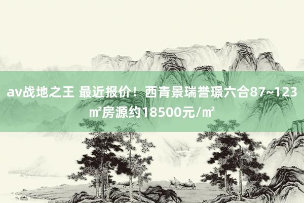 av战地之王 最近报价！西青景瑞誉璟六合87~123㎡房源约18500元/㎡